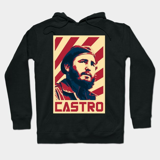 Fidel Castro Retro Propaganda Hoodie by Nerd_art